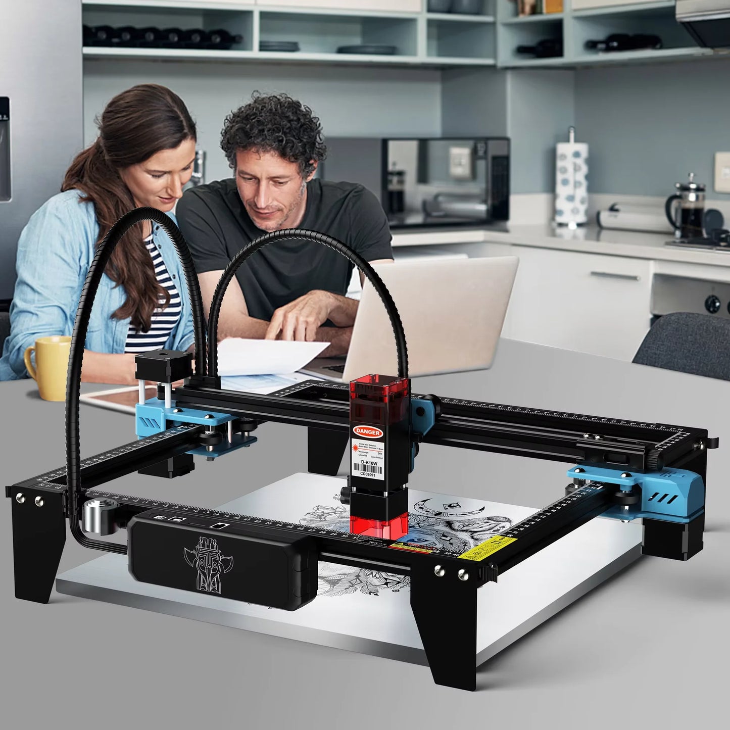 TwoTrees TTS-10 Pro 80W Laser Engraver Stainless Steel DIY Logo Printer Metal TTS-55Pro Laser Engraving Machine CNC Wood Cutting