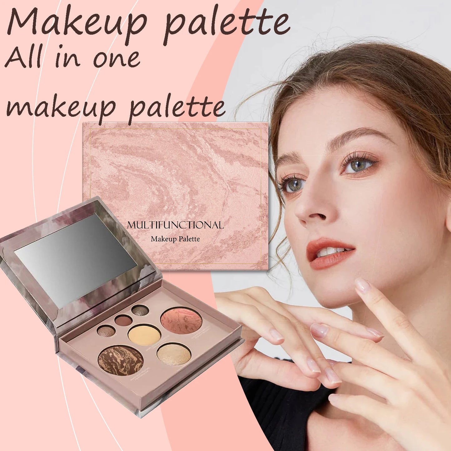 Multifunctional Makeup Palette Highlight Blush Bronzer Matte Glow Shimmer Glitter Lasting Makeup Professional Makeup Palette