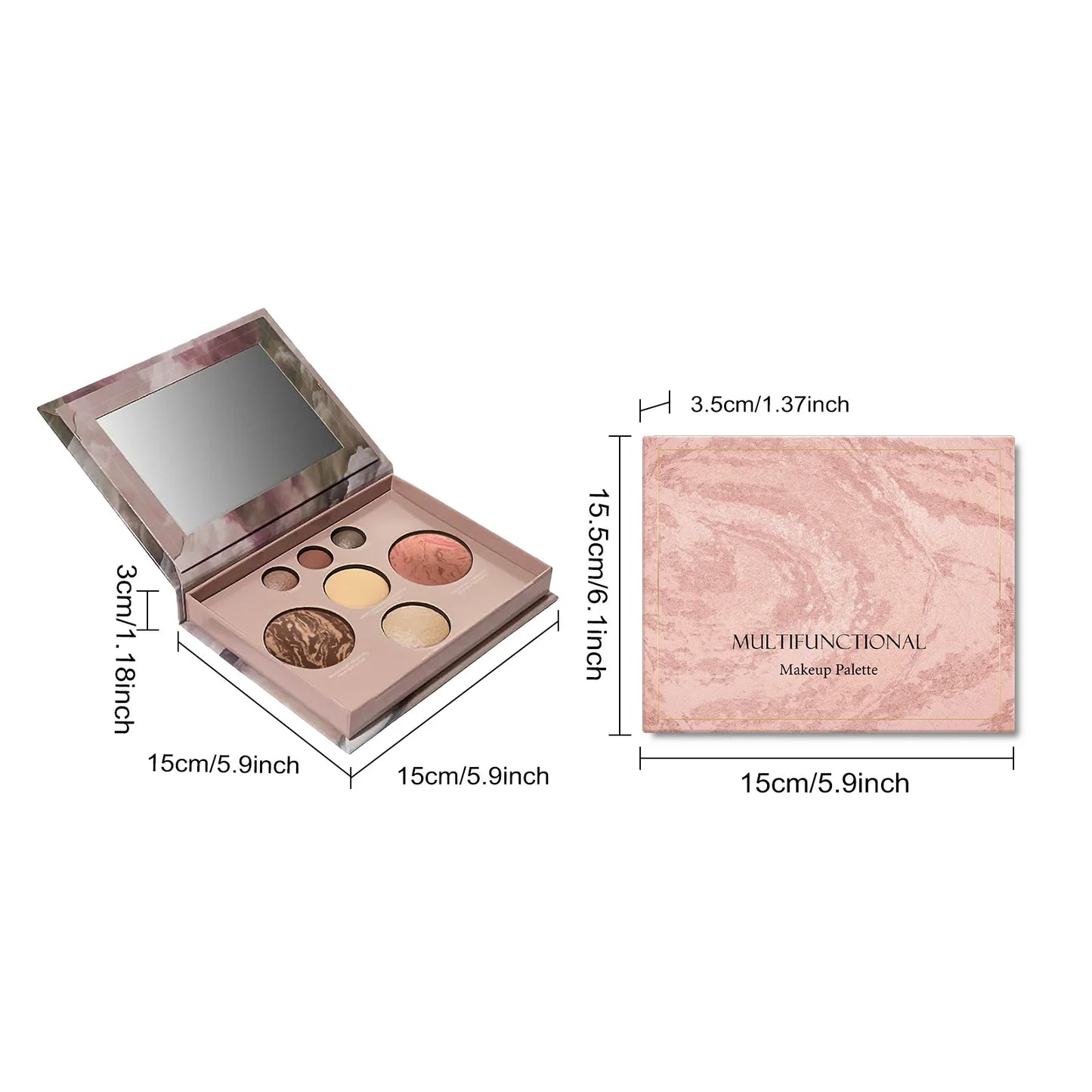 Multifunctional Makeup Palette Highlight Blush Bronzer Matte Glow Shimmer Glitter Lasting Makeup Professional Makeup Palette