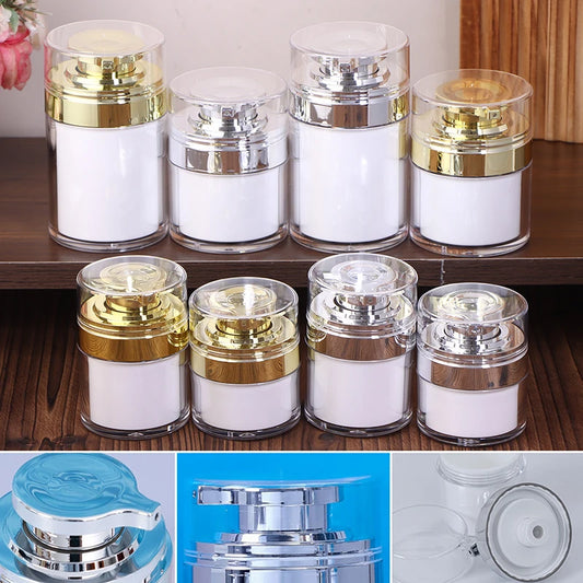 Refillable Vacuum Bottle Travel Cream And Lotion Cosmetic Container With Pump Moisturizer Jar Empty Cream Subpackage Toiletry