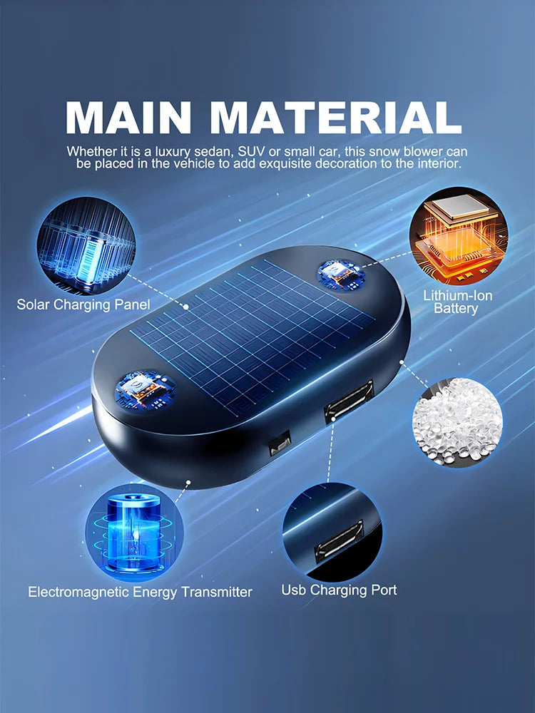 Snow Plow Antifreeze Car Electromagnetic Molecular Defroster Front Rear Windshield Car Snow Removal Instrument Solar Antifreeze