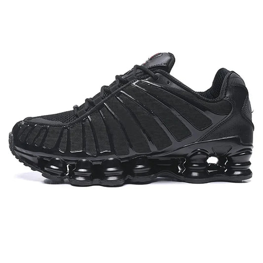 2026 Max Shox TL 1308 Column Mens Black Gold Cushioned Outdoor Running Shoes Size 40 to 45