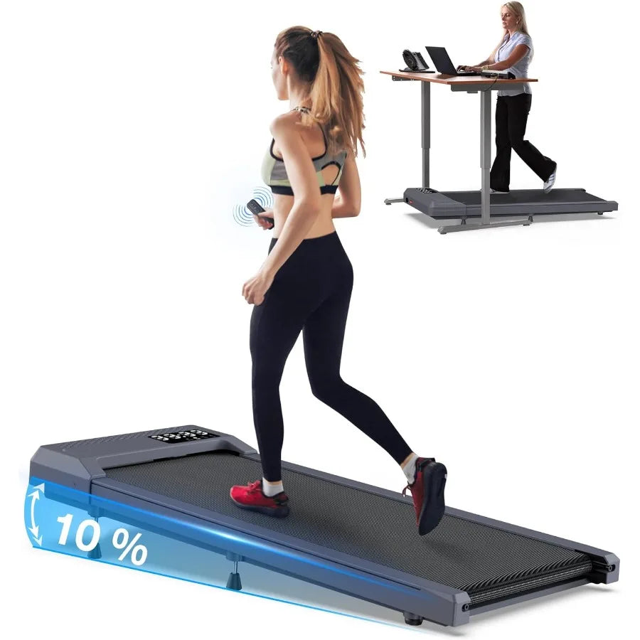 10 Incline Walking Pad With Handle Bar For Home And Office Use Foldable Treadmill With Voice Control And Bluetooth