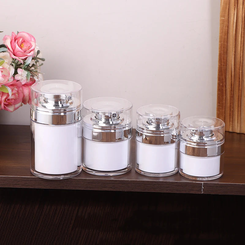 Refillable Vacuum Bottle Travel Cream And Lotion Cosmetic Container With Pump Moisturizer Jar Empty Cream Subpackage Toiletry