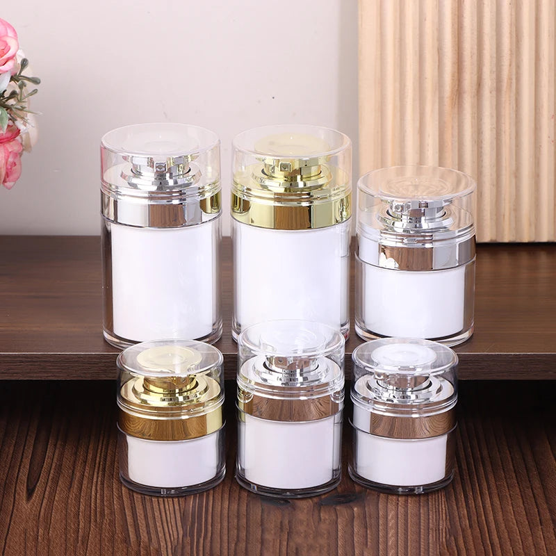 Refillable Vacuum Bottle Travel Cream And Lotion Cosmetic Container With Pump Moisturizer Jar Empty Cream Subpackage Toiletry