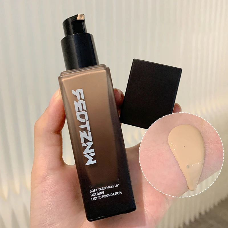 FEOTZNW third-generation Soft Gauze Long-lasting Foundation, moisturizing and nourishing the skin, setting makeup, waterproof