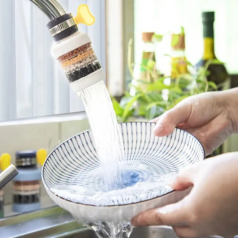 360°Rotating Faucet Extender Shower Kitchen Faucet Booster Water Filter Tap Head Nozzle Activated Carbon Water Purifier