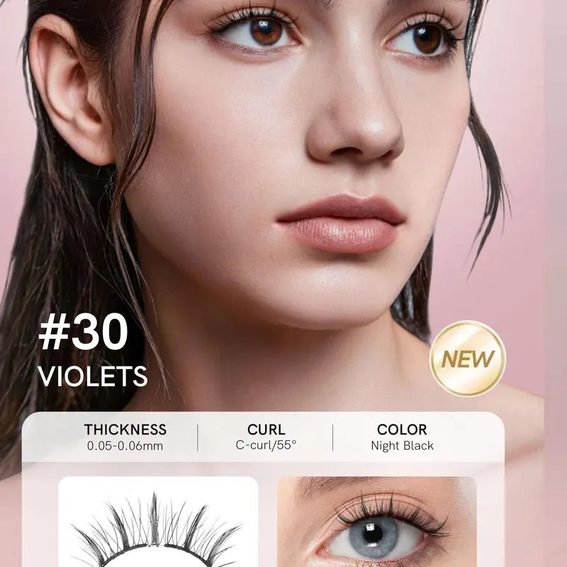 Magnetic Eyelashes 1/2 Pairs Handmade 3D Mink Lashes Reusable False Eyelashes Set Natural Long Fake Eyelash Makeup Tweezers Tool