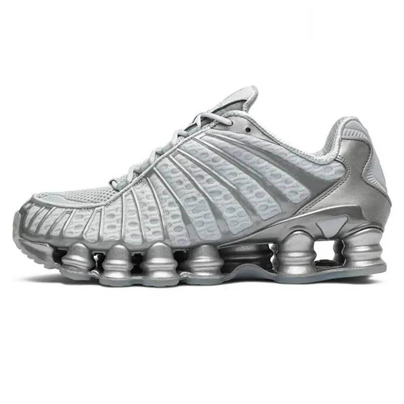 2026 Max Shox TL 1308 Column Mens Black Gold Cushioned Outdoor Running Shoes Size 40 to 45