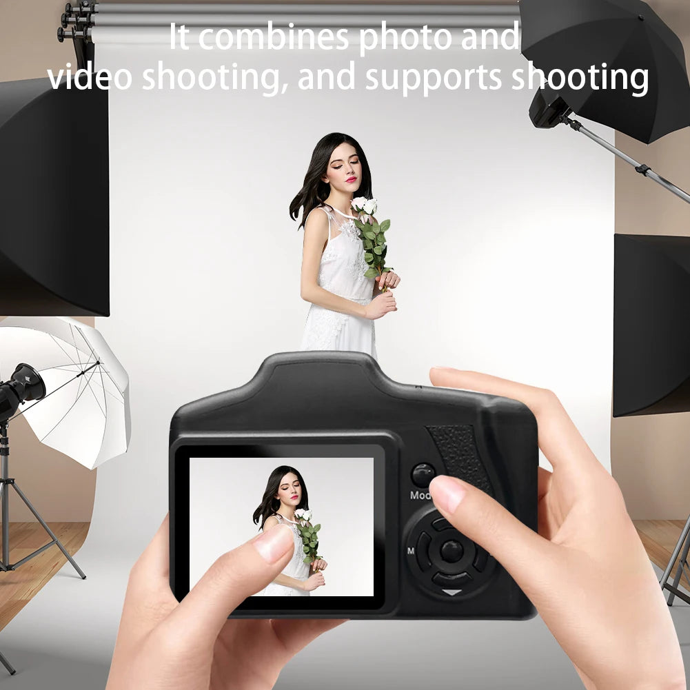 16MP Digital Camera with 2.4 Inch LCD Screen Vlogging Camera 16X Digital Zoom Video Camera for Photography