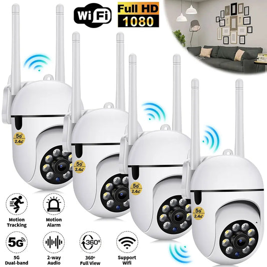 4-Pack Wireless 5G WiFi Security Camera System Smart Outdoor Night Vision 1080P