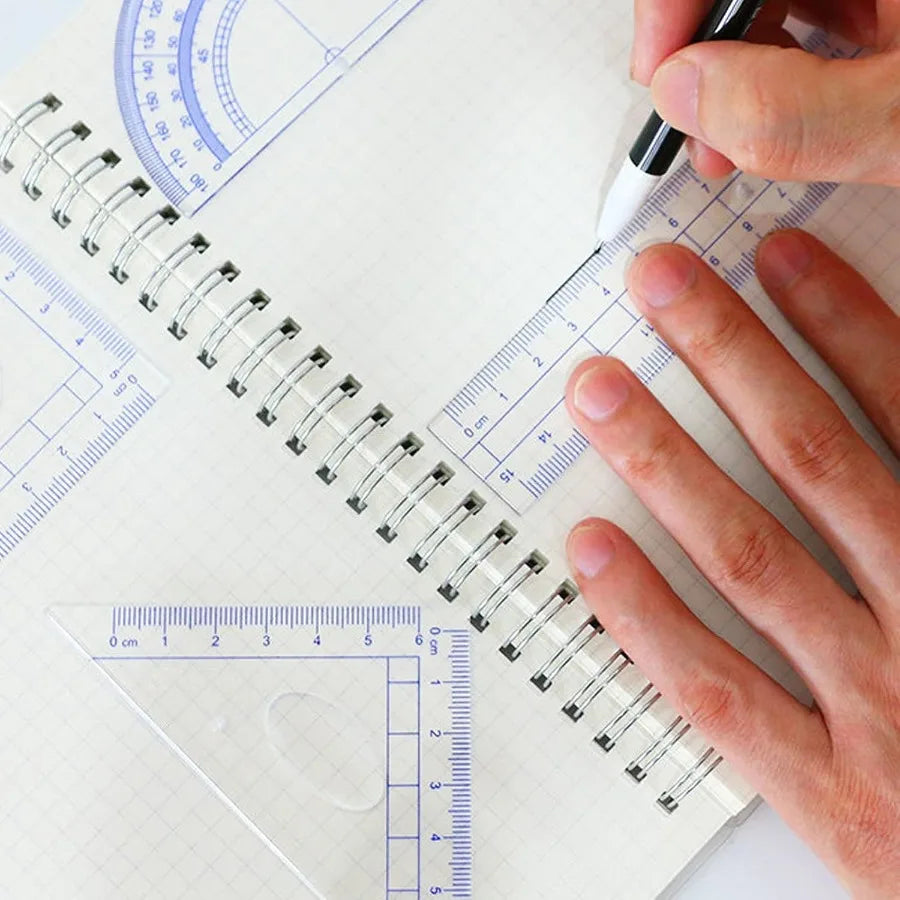 13 Pcs Compass and Protractors Set Math Compass Geometry Tool Metal Geometry Kit Precision Drawing Tool Circle Triangle Ruler P