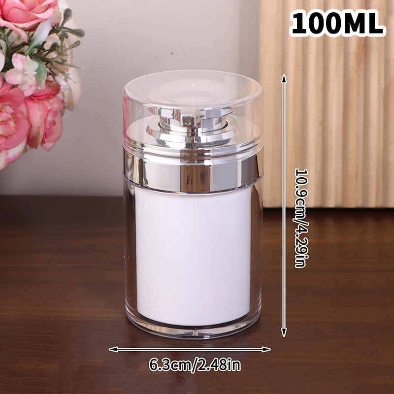 Refillable Vacuum Bottle Travel Cream And Lotion Cosmetic Container With Pump Moisturizer Jar Empty Cream Subpackage Toiletry