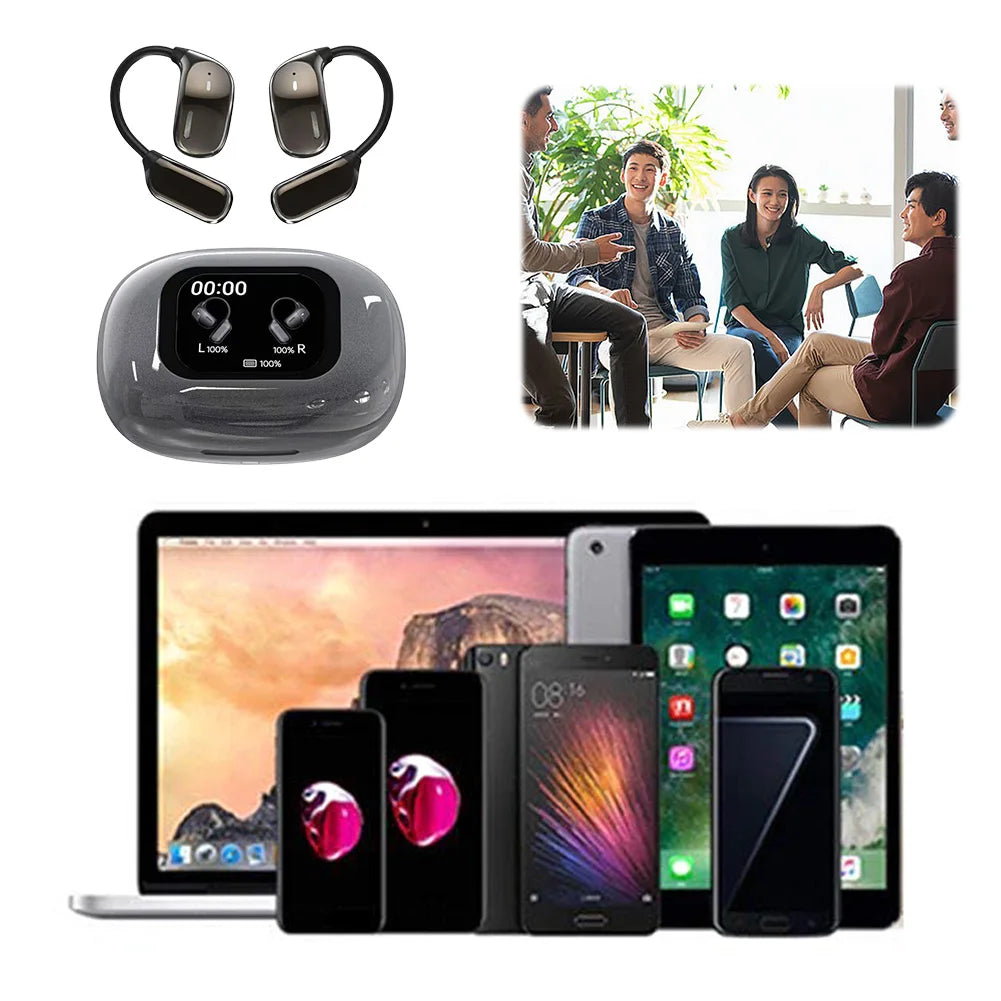 144 Languages Translation Earbuds Bluetooth AI Smart Voice Translator Real Time Translator for Travel and Business