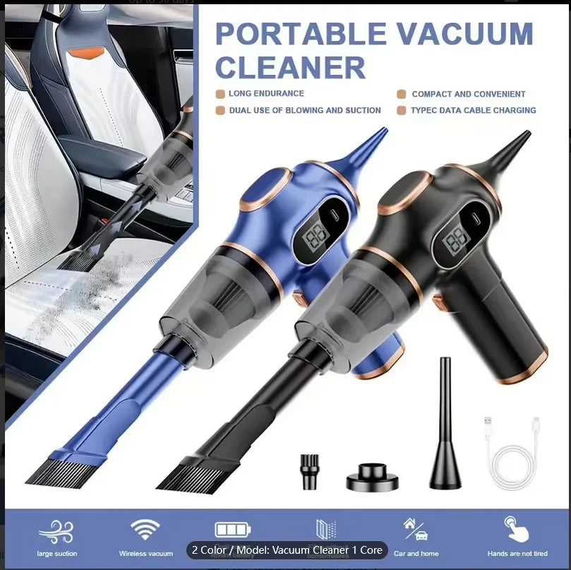 Cordless Handheld Vacuum Cleaner Portable Powerful For Car And Home With Long Battery Life HEPA Filter Cyclone Dust Box