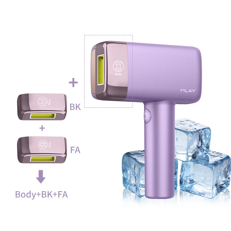 MLAY T14 Ice Cooling Hair Removal Device Bikini Facial Hair Laser Epilator with Replaceable Lens Women's Epilators Painless
