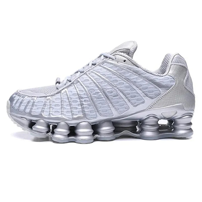 2026 Max Shox TL 1308 Column Mens Black Gold Cushioned Outdoor Running Shoes Size 40 to 45