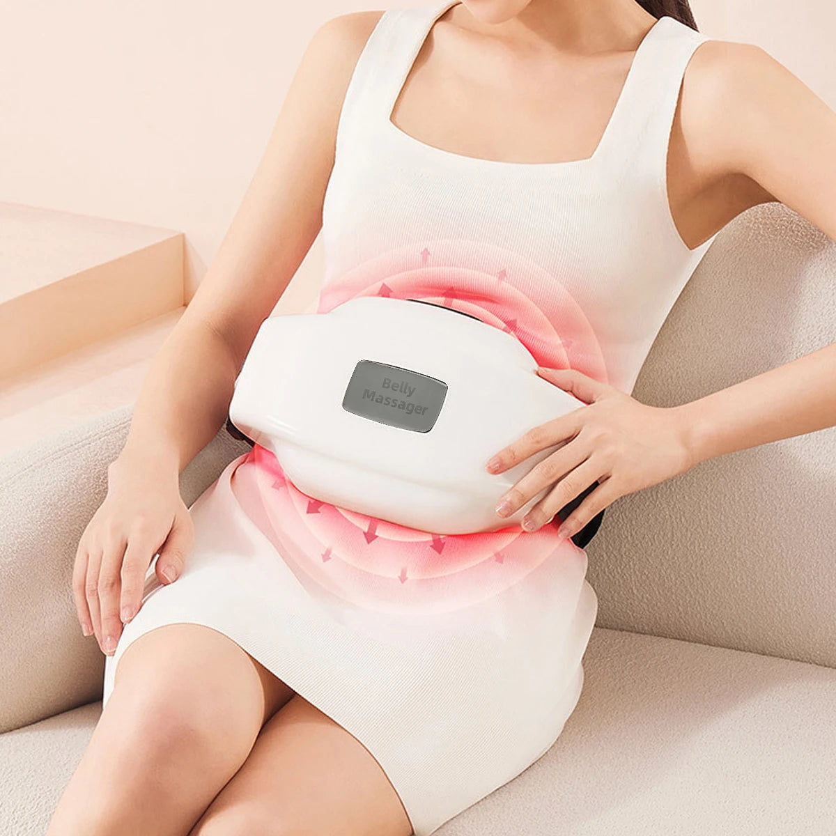 Stomach massager, Bian Shi hot compress abdominal massager, portable charging device, bid farewell to abdominal discomfort, esse
