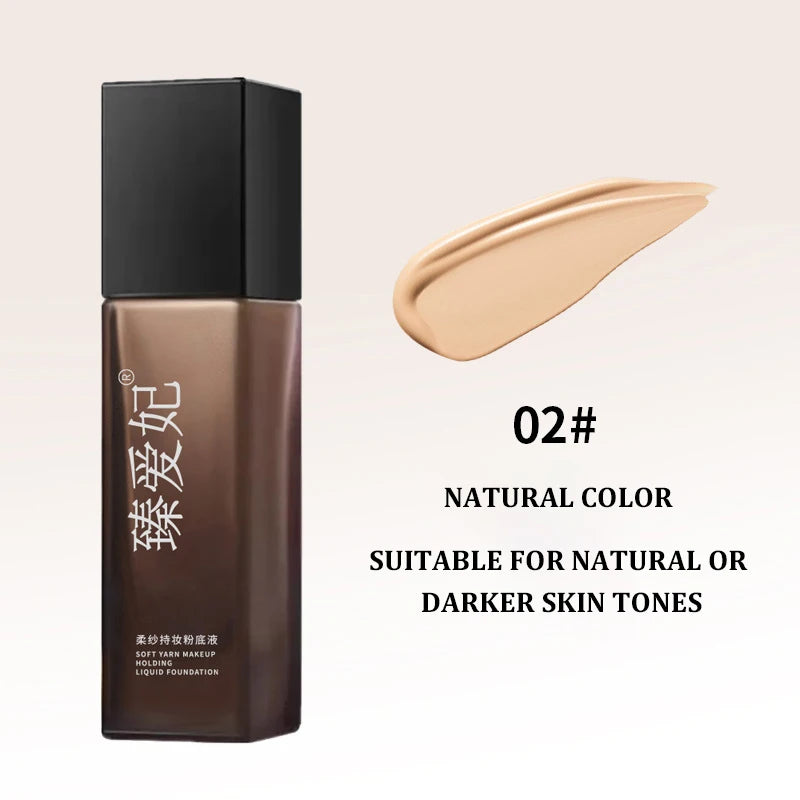 FEOTZNW third-generation Soft Gauze Long-lasting Foundation, moisturizing and nourishing the skin, setting makeup, waterproof