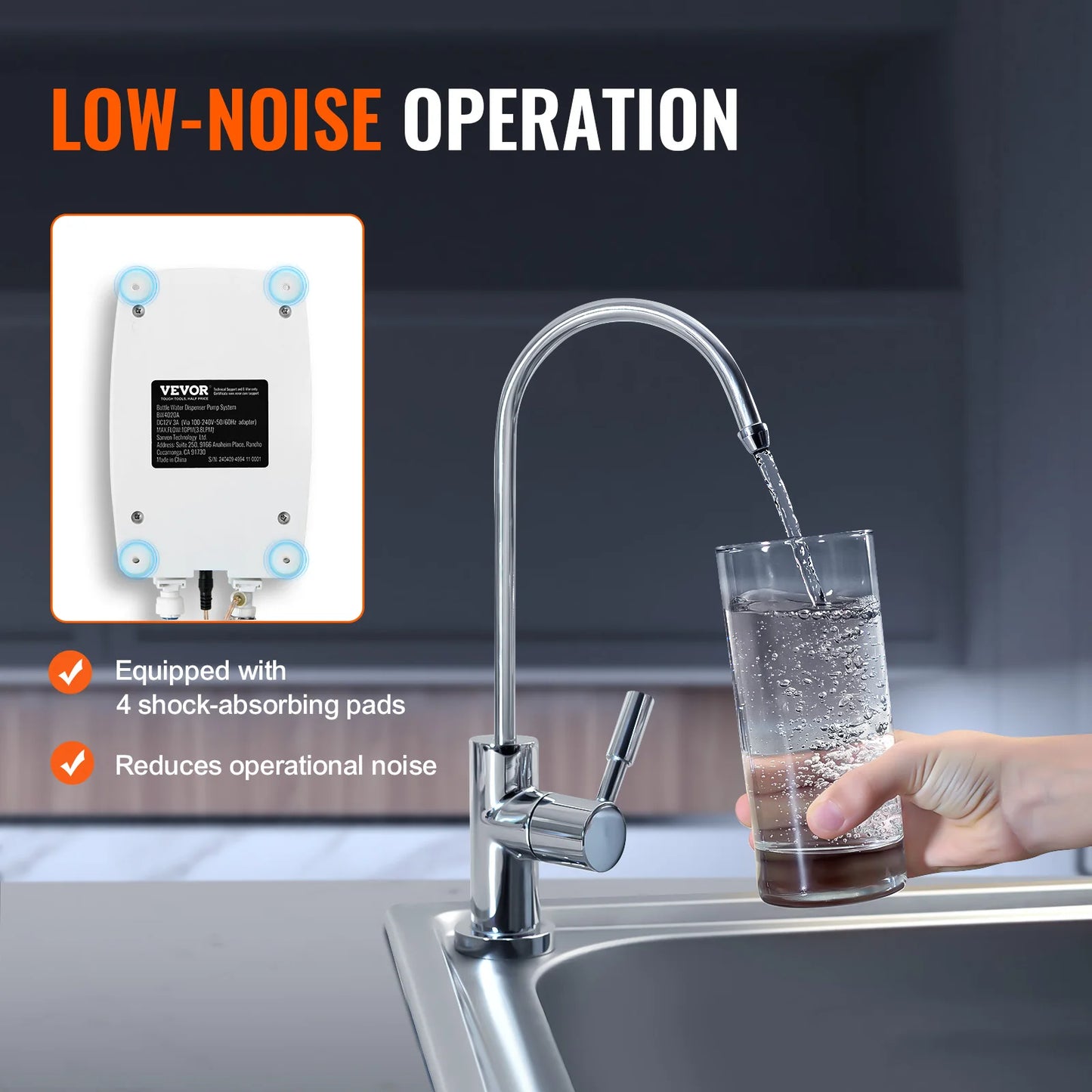 SucceBuy 2x5Gal Bottled Water Dispenser Pump System Dispensing System Auto Electric Water Dispenser Double-Pipe Water Jug Pump