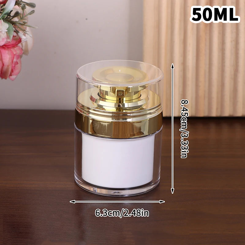 Refillable Vacuum Bottle Travel Cream And Lotion Cosmetic Container With Pump Moisturizer Jar Empty Cream Subpackage Toiletry
