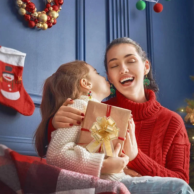 23 Pairs Christmas Earrings for Women Xmas Holiday Dangle Earrings Christmas Stud Tree Snowflake Bow Bells Light Earrings Bulk