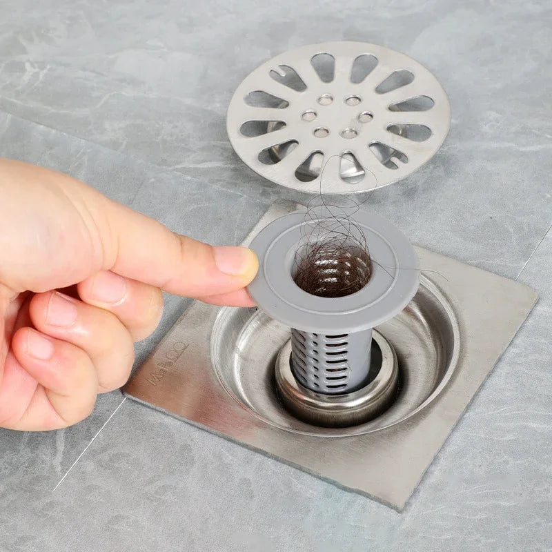 4PCS Plastic Sink Drain Filter Anti Clogging Hair Catcher Shower Bathroom Essential Pipes and Drainage Accessories