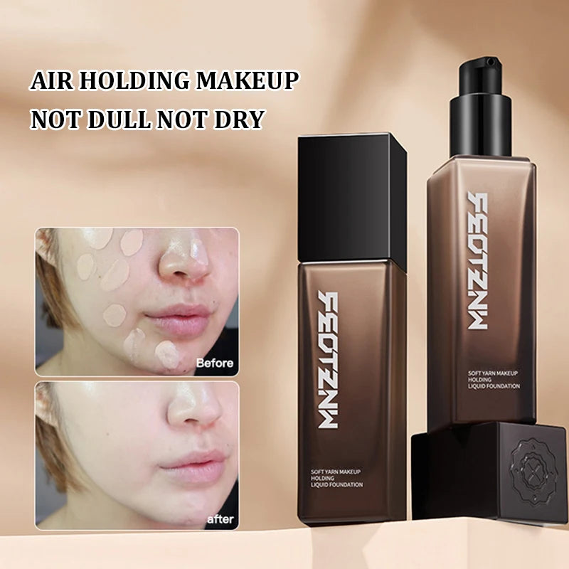 FEOTZNW third-generation Soft Gauze Long-lasting Foundation, moisturizing and nourishing the skin, setting makeup, waterproof