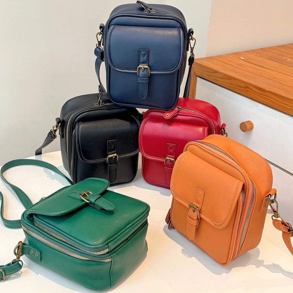 Leather Small Crossbody Cell Phone Bag & Adjustable Removable Strap Trendy Sling Bag Cellphone Bag Wallet Purse for Women Men