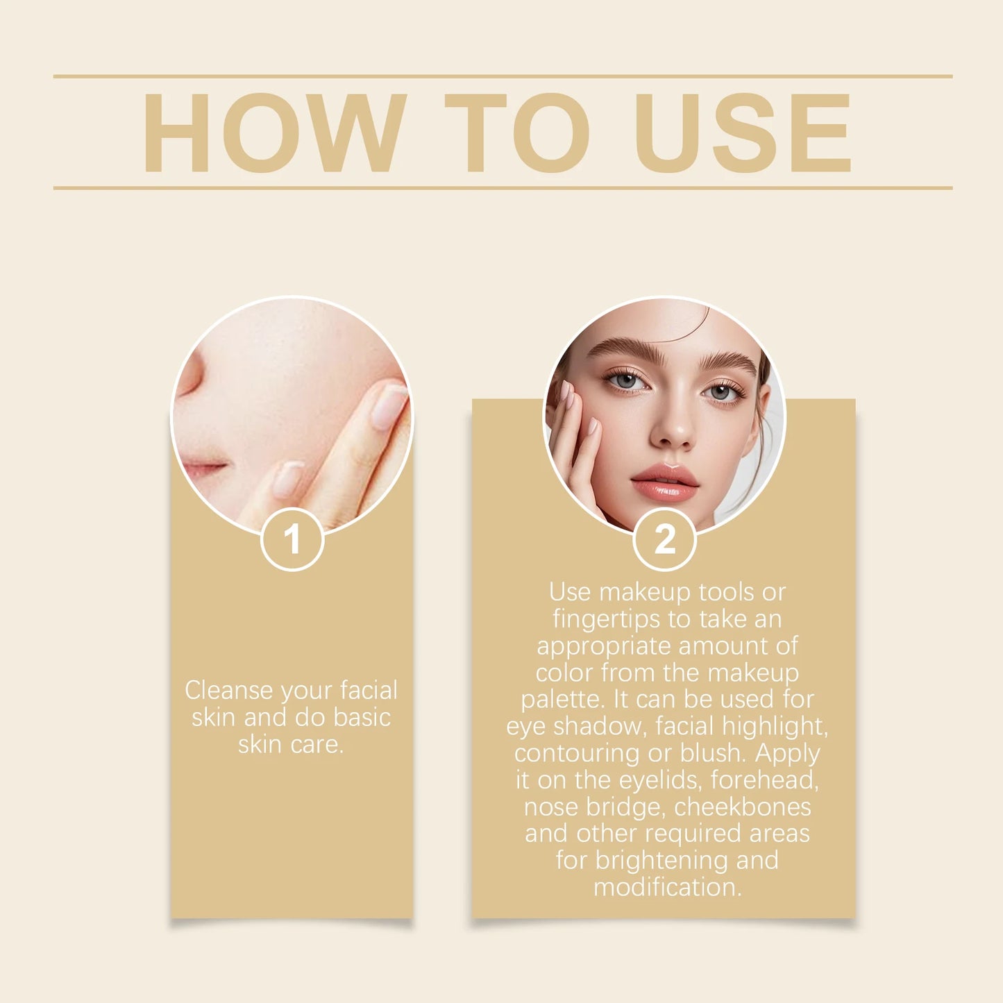 Multifunctional Makeup Palette Glitter Eye Shadow Shimmer Pallet Highlighter Powder Brush Beauty Kit 9 Color for Travel Friendly