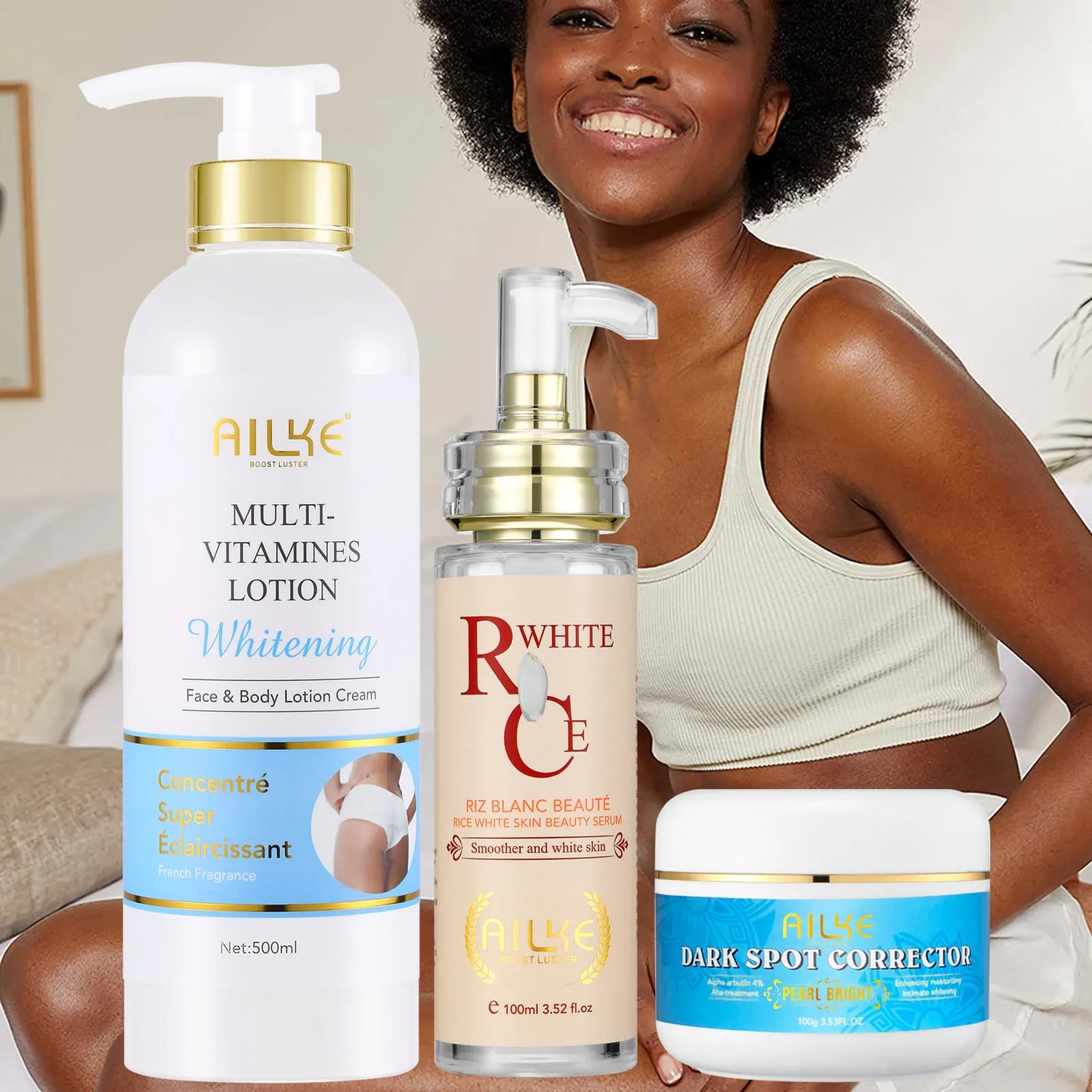 AILKE Multi Vitamin Brightening Body Lotion For Radiant Smooth And Even Skin Tone Moisturizing Cream