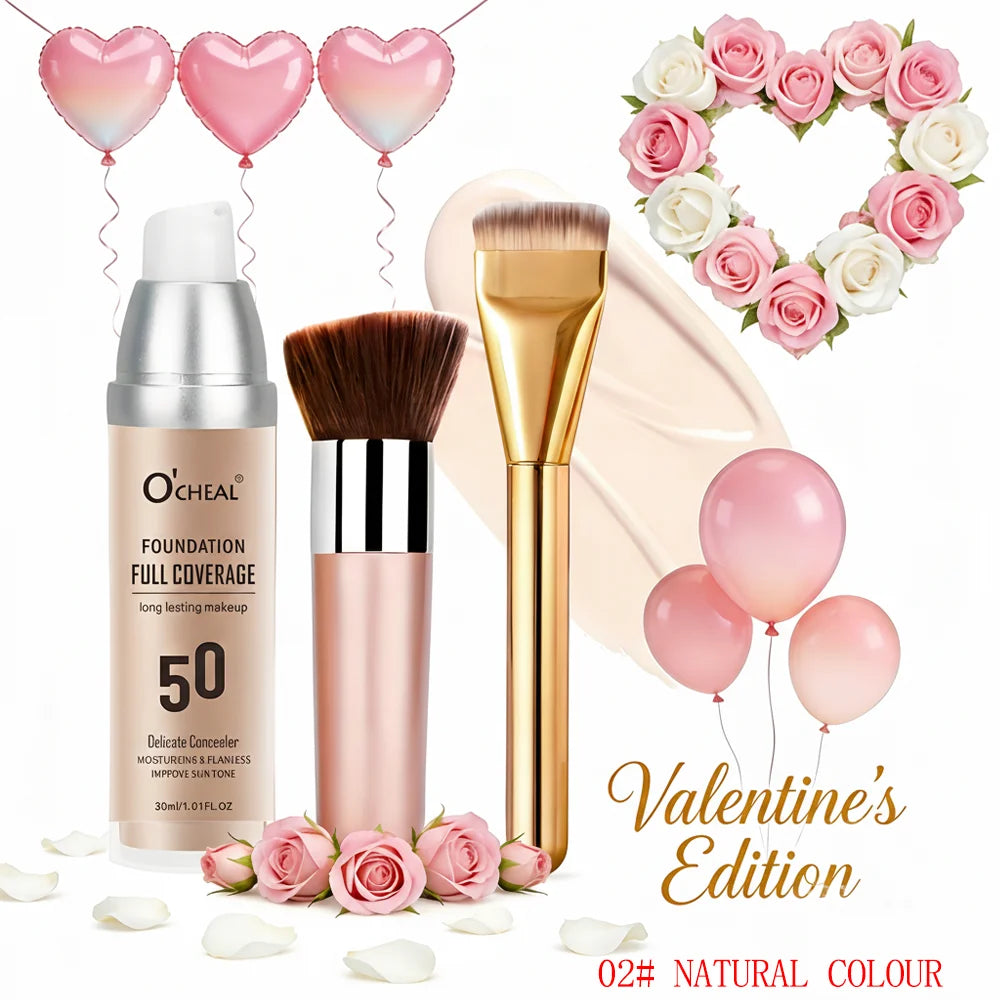 Color Changing Liquid Foundation,Waterproof Concealer,Full Coverage Moisturizing Oil-Control Whitening Cosmetics Lasting Makeup