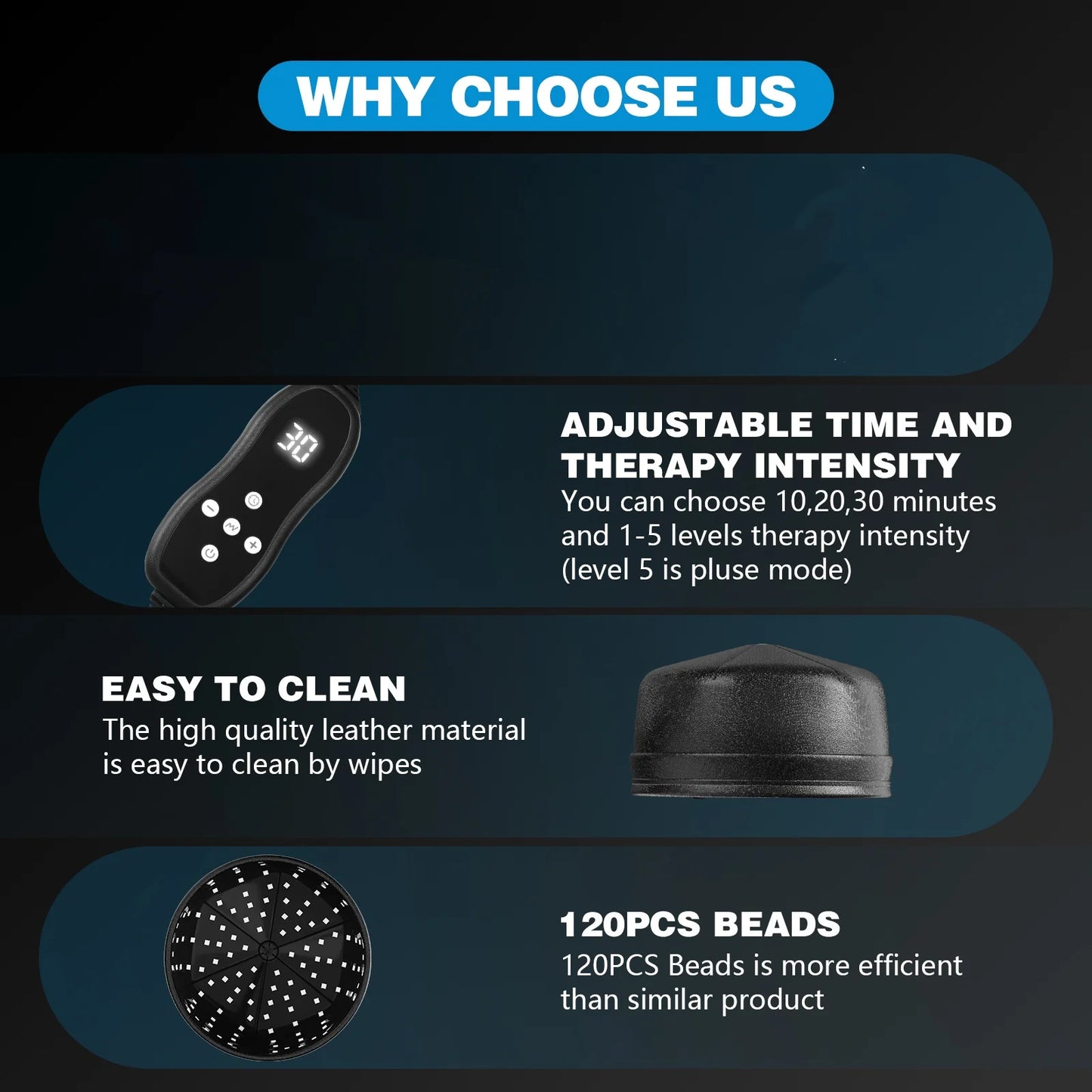 120 Diodes Red Light Therapy Hair Growth Cap 850nm 660nm For Hair Regrowth Anti Hair Loss Scalp Care Hat