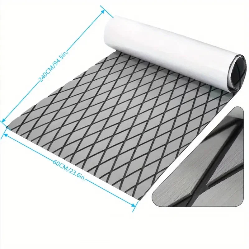 240*60cm Diamond Ship Floor Mat EVA foam Boat Anti-skid Carpet UV Resistant 6mm Thick Water Transport Navigation Accessories