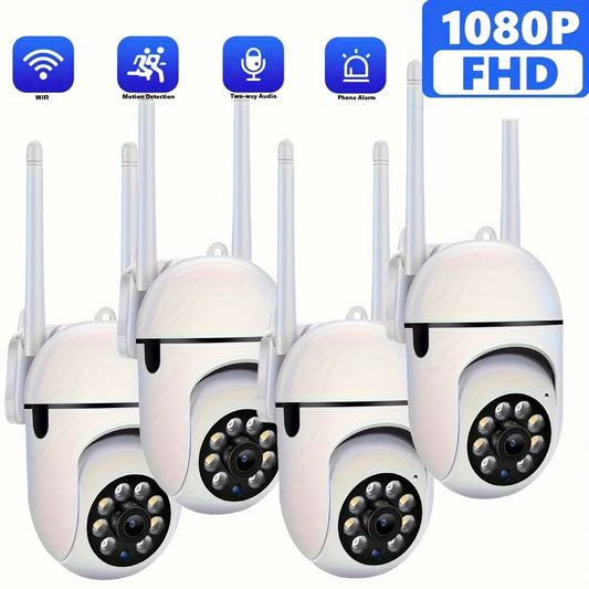 1080P Outdoor Indoor Security Camera With 2.4GHz WiFi Auto Tracking And Two Way Voice Humanoid Motion Tracking