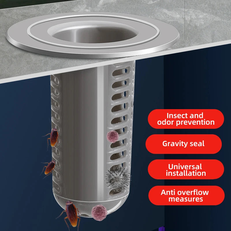 4PCS Plastic Sink Drain Filter Anti Clogging Hair Catcher Shower Bathroom Essential Pipes and Drainage Accessories