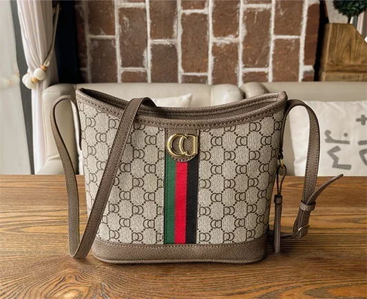 luxury vintage flower bucket bag for women 2024 new handbag versatile casual shoulder crossbody bag BG10