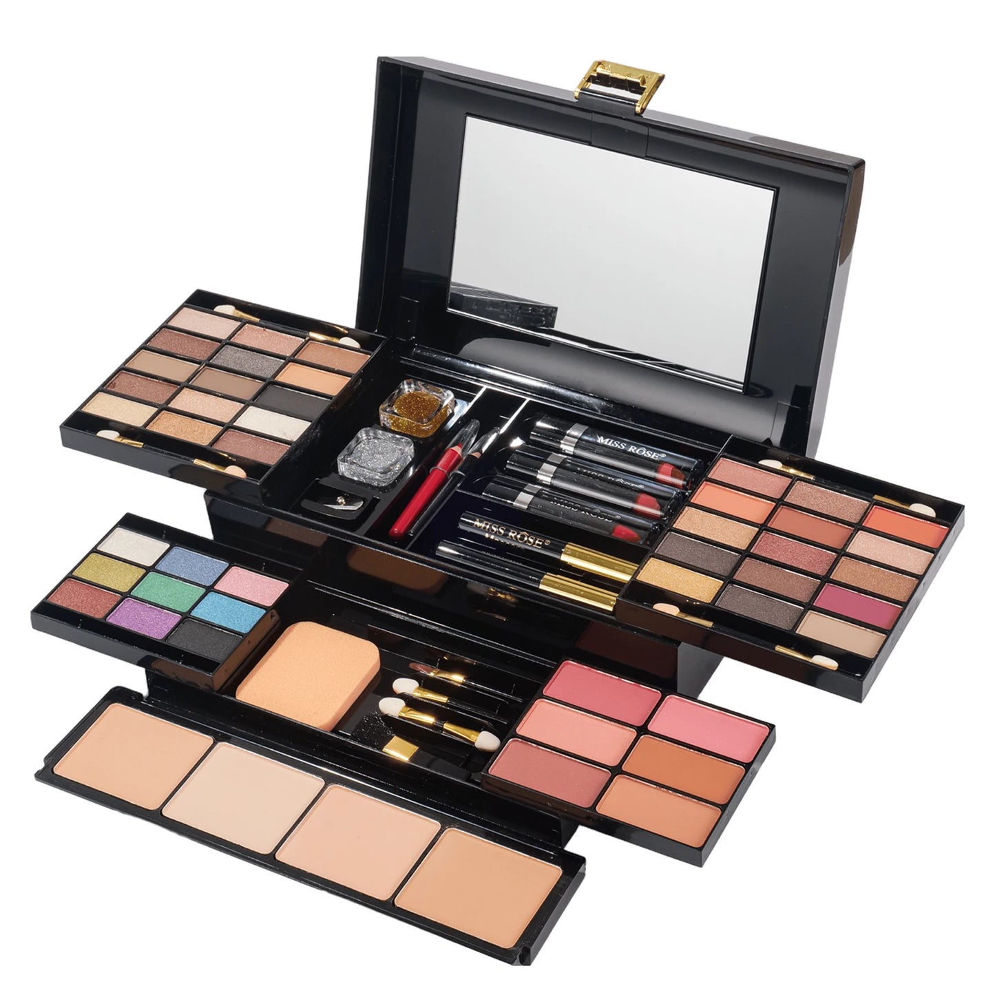 Women's Professional Makeup Set with Mirror 58 Colors All-In-One Makeup Gift Set for Girls, Includes Eyeshadow, Powder, Blush, L