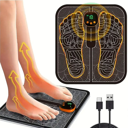 EMS Foot Massager With Remote Control LCD Display For Muscle Relaxation Back And Legs Massager Pad