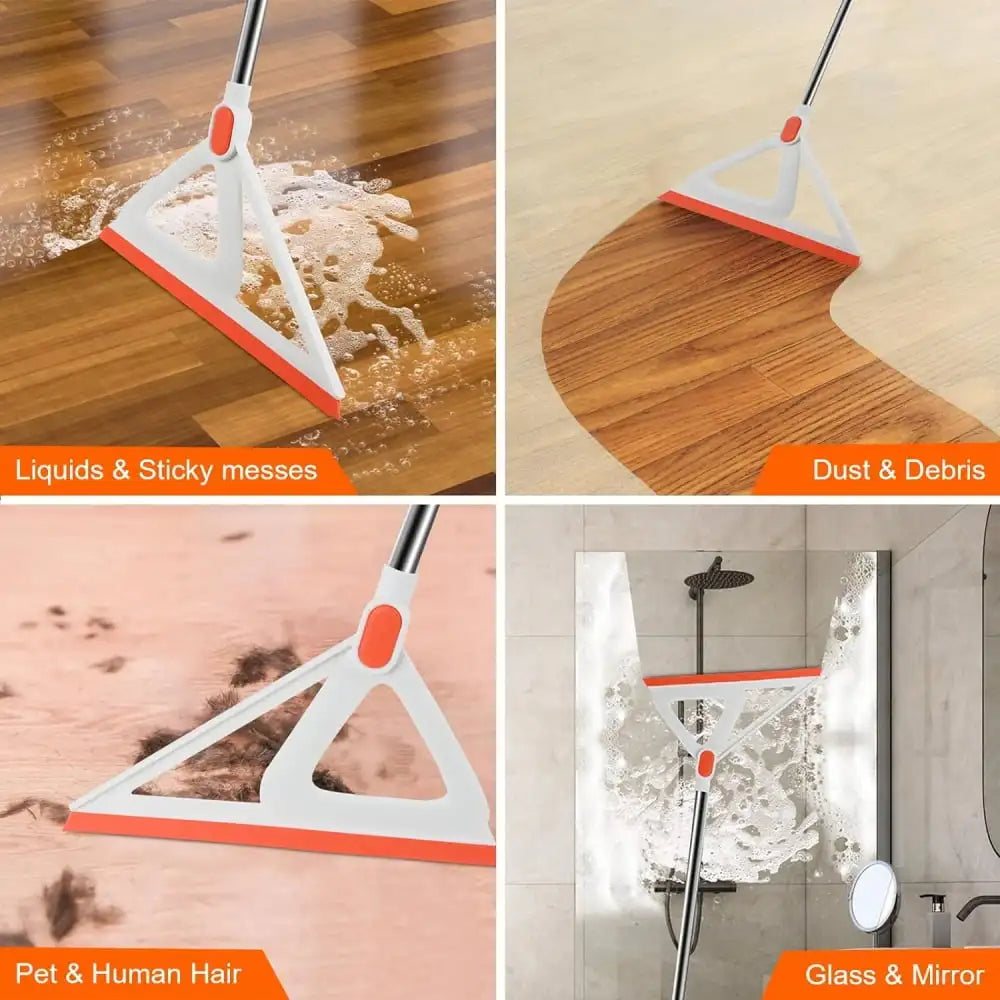 Magic Broom Silicone Floor Squeegee Broom Rubber Broom for Cleaning Water Dust Pet Hair Glass Windows