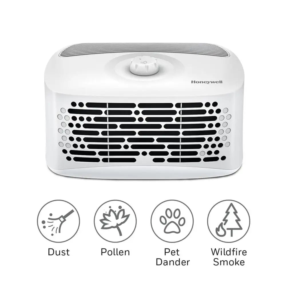 Air Purifier With Carbon Filter Dual Action HEPA For Allergen Smoke Pollen Dust Compact Desk 100 Sq Ft Room