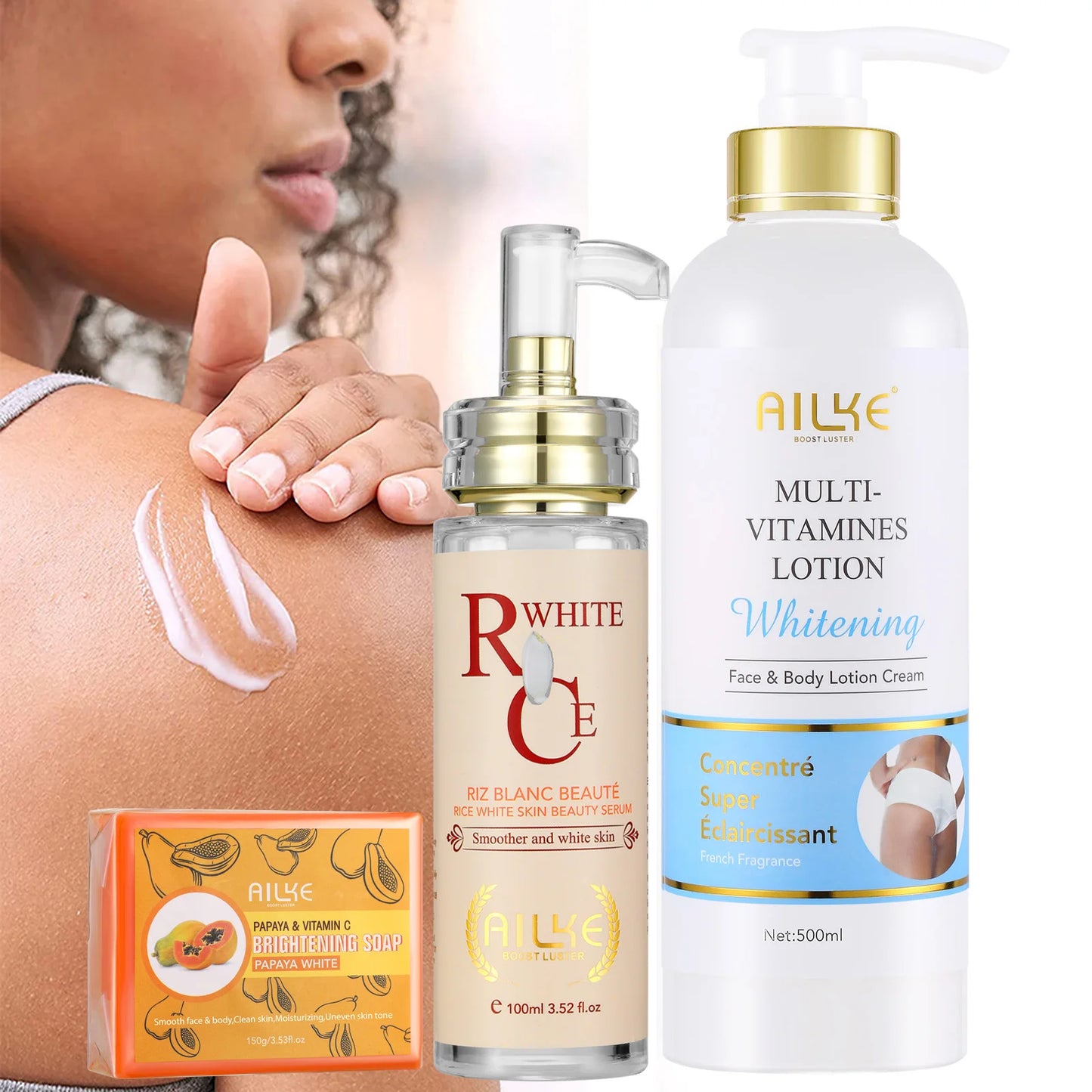 AILKE Multi Vitamin Brightening Body Lotion For Radiant Smooth And Even Skin Tone Moisturizing Cream